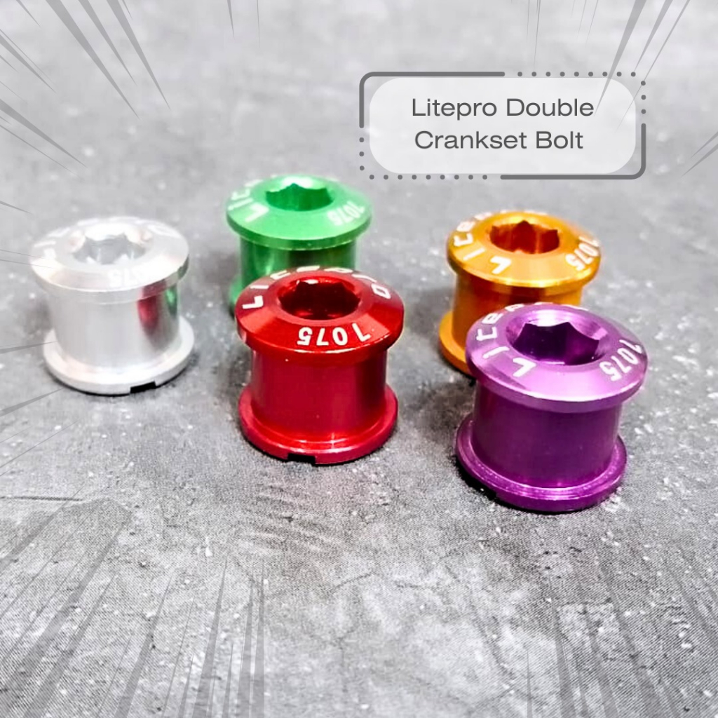 LITEPRO Double Crankset Bolt 7075 | Double Baut Chainring Sepeda MTB
