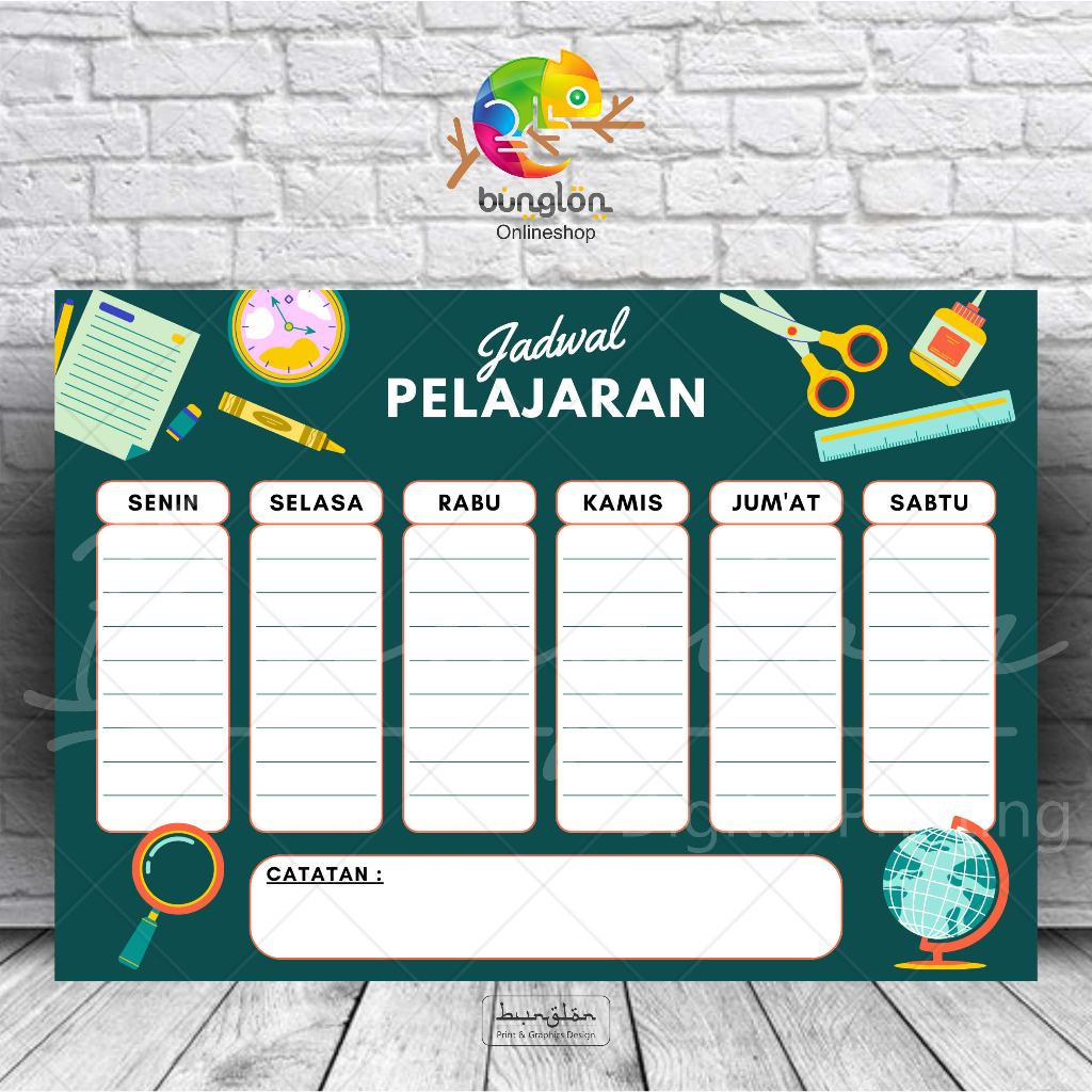 

Poster Edukasi Jadwal Pelajaran Model B