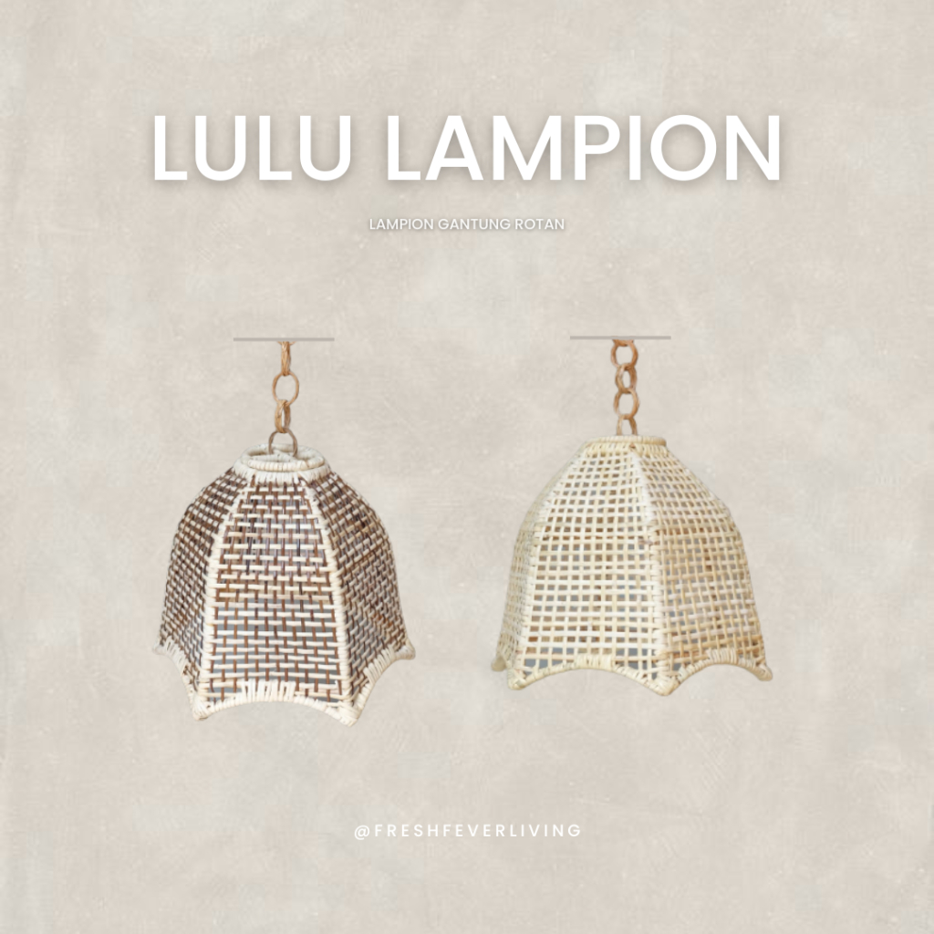Lulu Lampion gantung - lampu gantung anyaman - kerajinan lampu