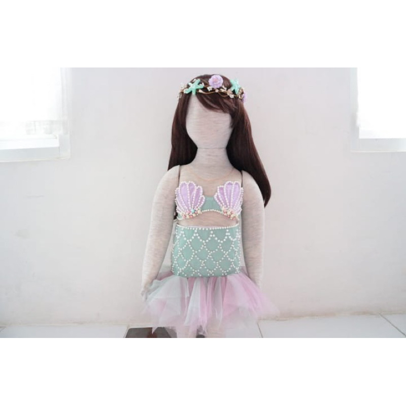 Mermaid Dress & Headband Anak & Bayi