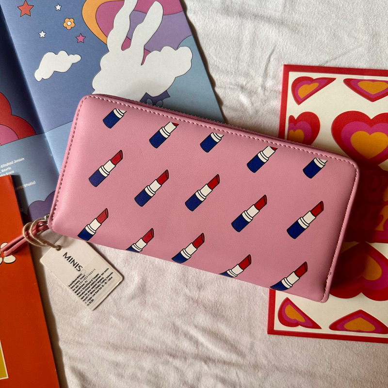 [ORIGINAL] MINISO Dompet Wanita Pink Long Purse