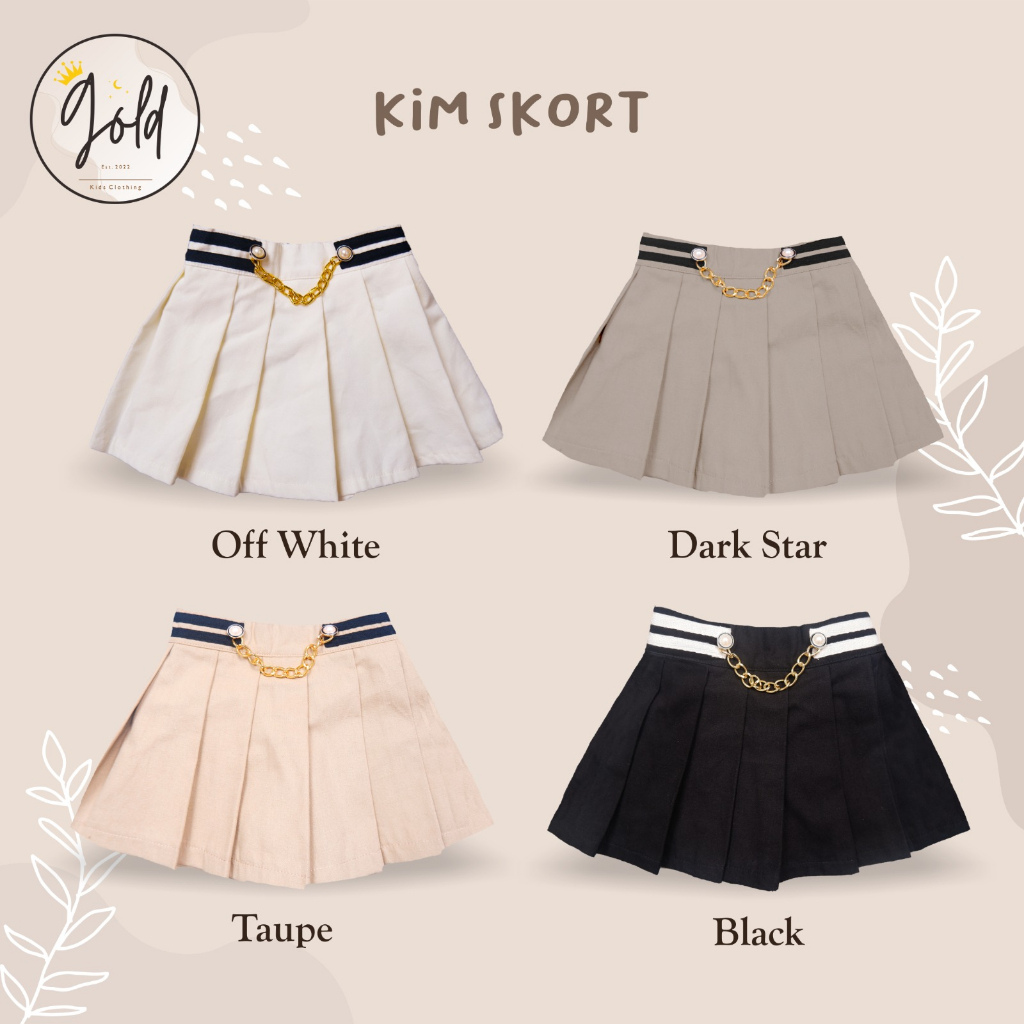 ADOREKIDS KIM SKORT - Rok Celana Mini Skort Goldkids Gold Kids Adore Kids Official Bawahan Korean Ko