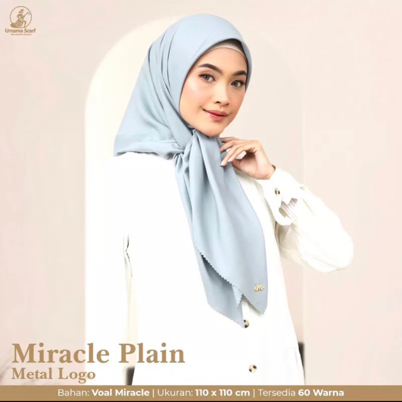 segiempat polos umama premium metal logo/ voal miracle plain Lc by umama