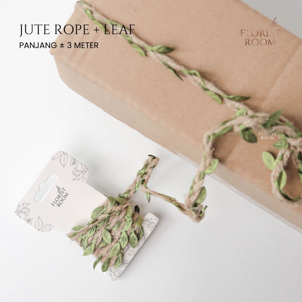 

Jute Rope + Leaf ±3meter - DIY
