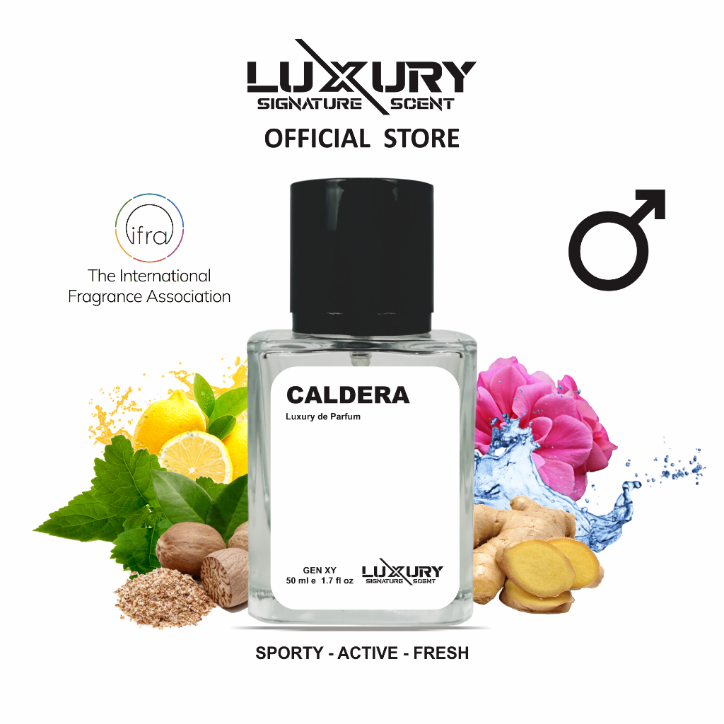 Lokal Brand Parfum CALDERA - LUXURY SIGNATURE SCENT | Parfum Pria Original Wangi Tahan lama | Flash 