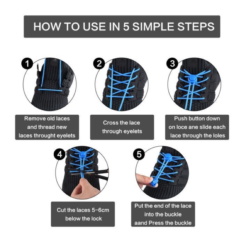 Tali sepatu karet tali sepatu elastis lock laces tali elastis tali sepatu gunung