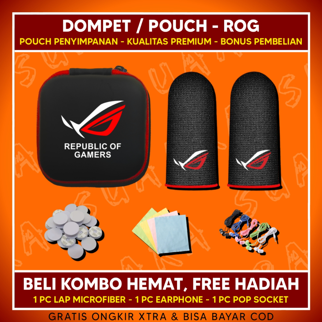 SUAARA - POUCH ROG | DOMPET MINI BOX PENYIMPANAN SARUNG TANGAN JEMPOL ROG HEADSET EARPHONE CHARGER KOIN KUNCI DAN BARANG KECIL LAINNYA