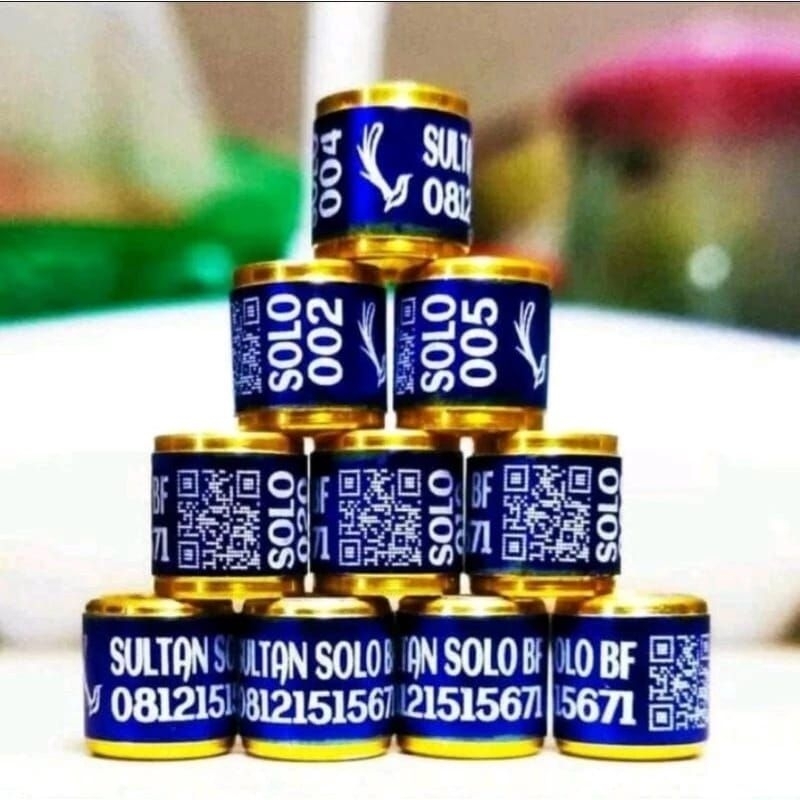 RING BURUNG TERLARIS CINCIN BURUNG MODEL MK BARCODE LOGO KENARI MURAIBATU LOVEBIRD PERKUTUT MERPATI