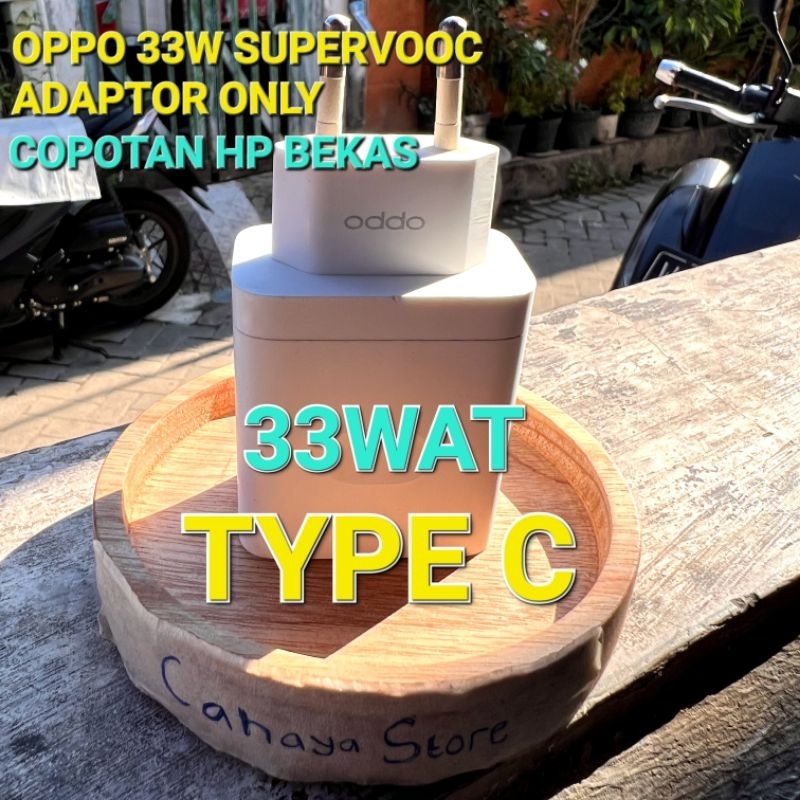 Charger OPPO 33Wat SUPER VOOC Flash Charge Bekas COPOTAN Reno 7 5G Reno 7Z Reno 8 4G Reno 8T Reno 8Z