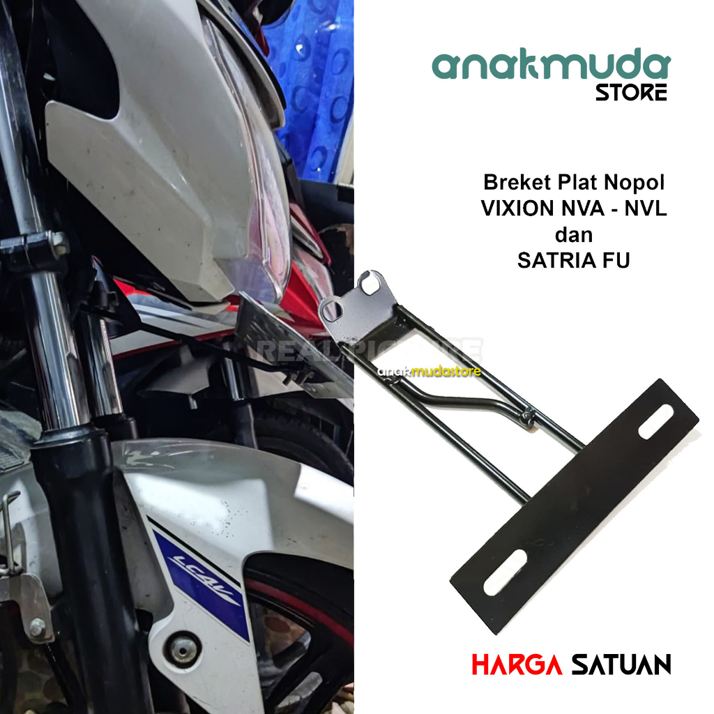 (BPX2) Bracket Plat Nomor Dudukan Plat No Besi Breket Plat Nomer Kolong Motor Universal Old New Yama