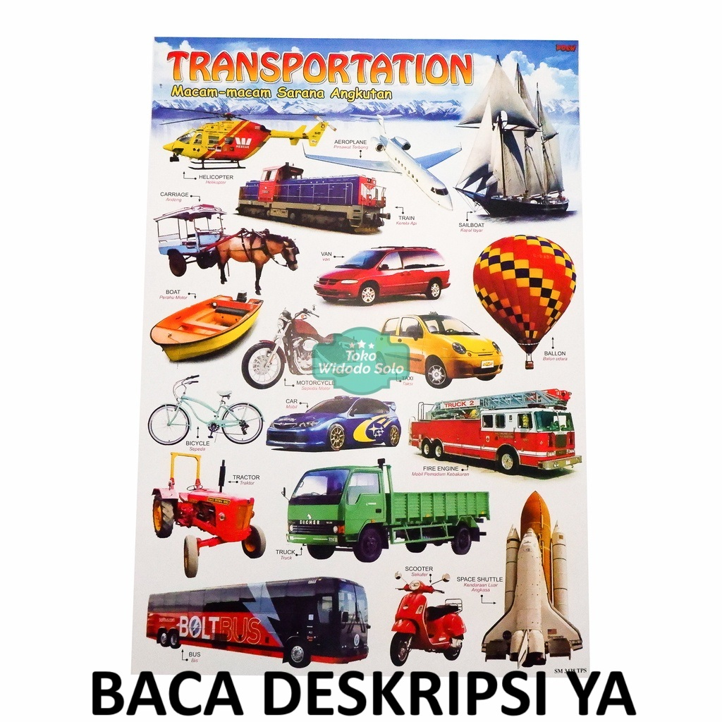 

Poster Edukasi Sarana Transportasi 35x50cm - 1 Lembar