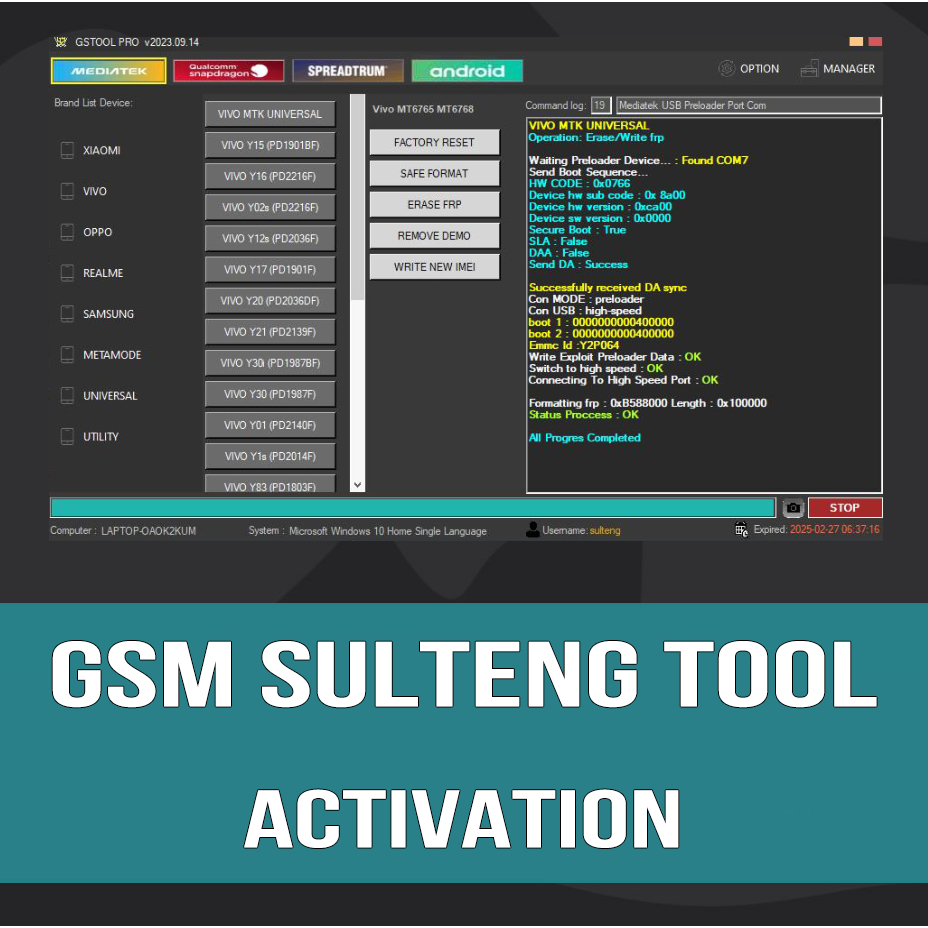 GS TOOL | GSM SULTENG PROSES INSTAN