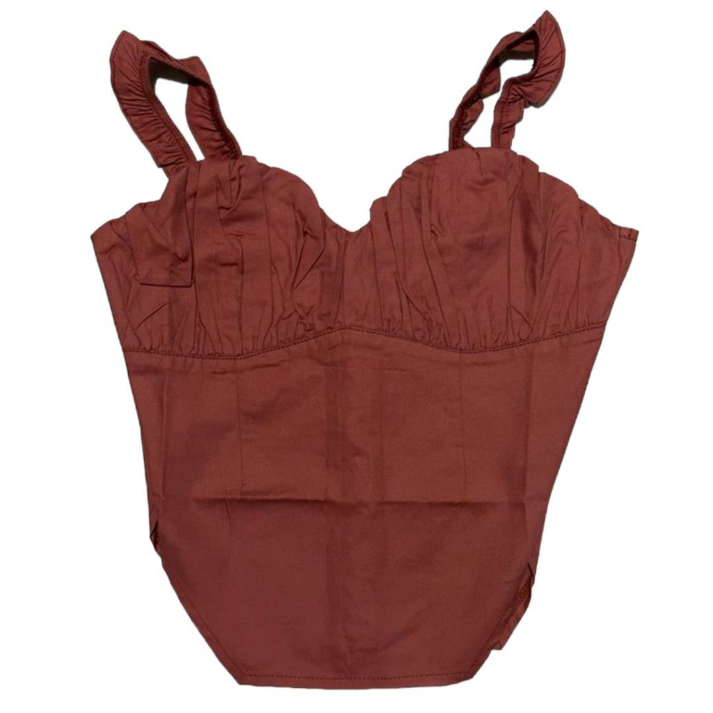 Bustier Brick Lace Up U Shape Top | Bodyline Bodycurve city girl coquette cottagecore corset korset 