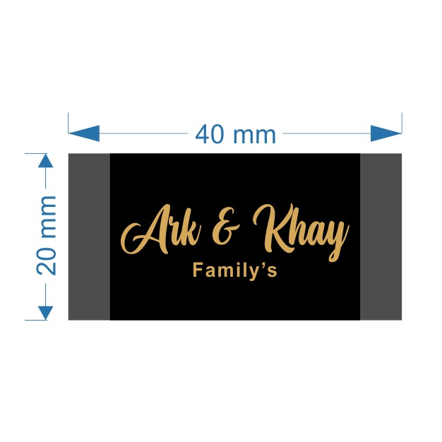 

label woven damask ARK AND KHAY