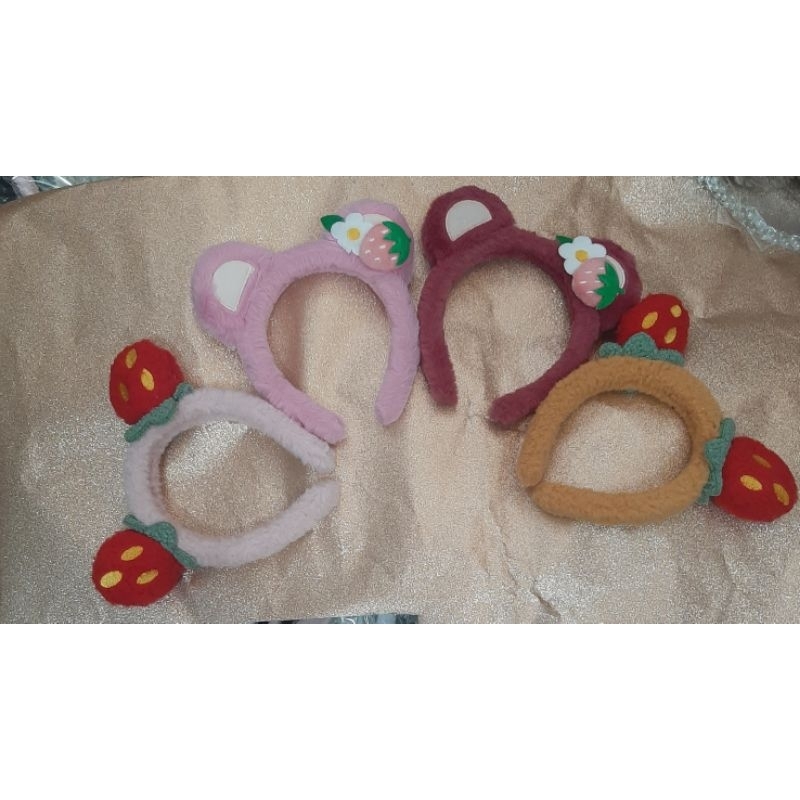 Bando Bulu Lotso / bando bulu strawberry / bando kuping / bando telinga lotso