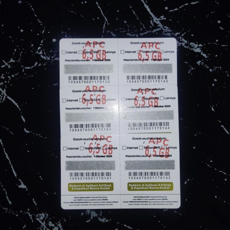 VOUCHER AXIS AIGO 6,5GB 30HARI