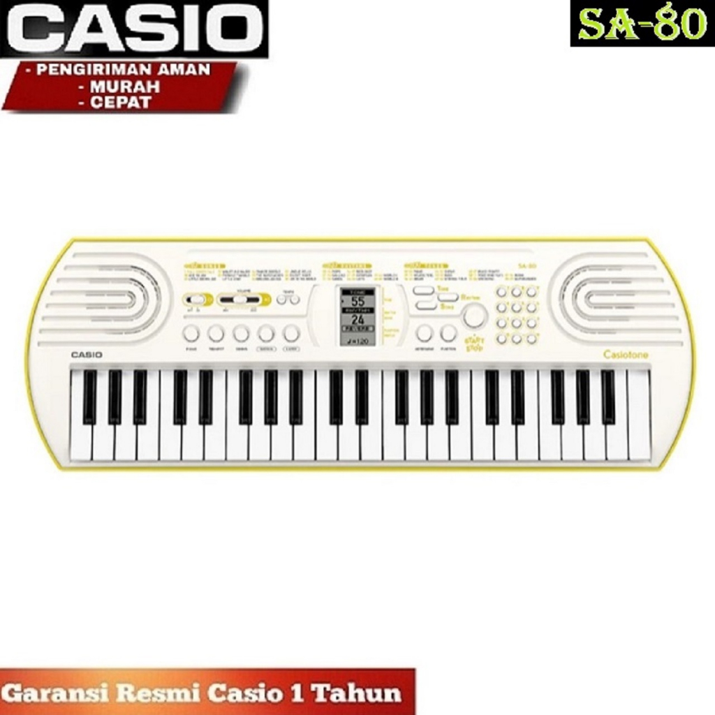 Keyboard Piano CASIO SA-80 / SA80 / SA 80 Garansi Resmi 1 Tahun
