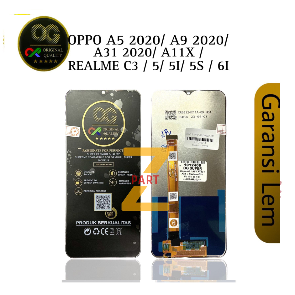 ORIGINAL SUPER OG - LCD Touchscreen Oppo A5 2020 / CPH1931 / CPH1959 / A9 2020 / CPH1937 / CPH1939 / A31 2020 / CPH2015 / A11X - GARANSI LEM
