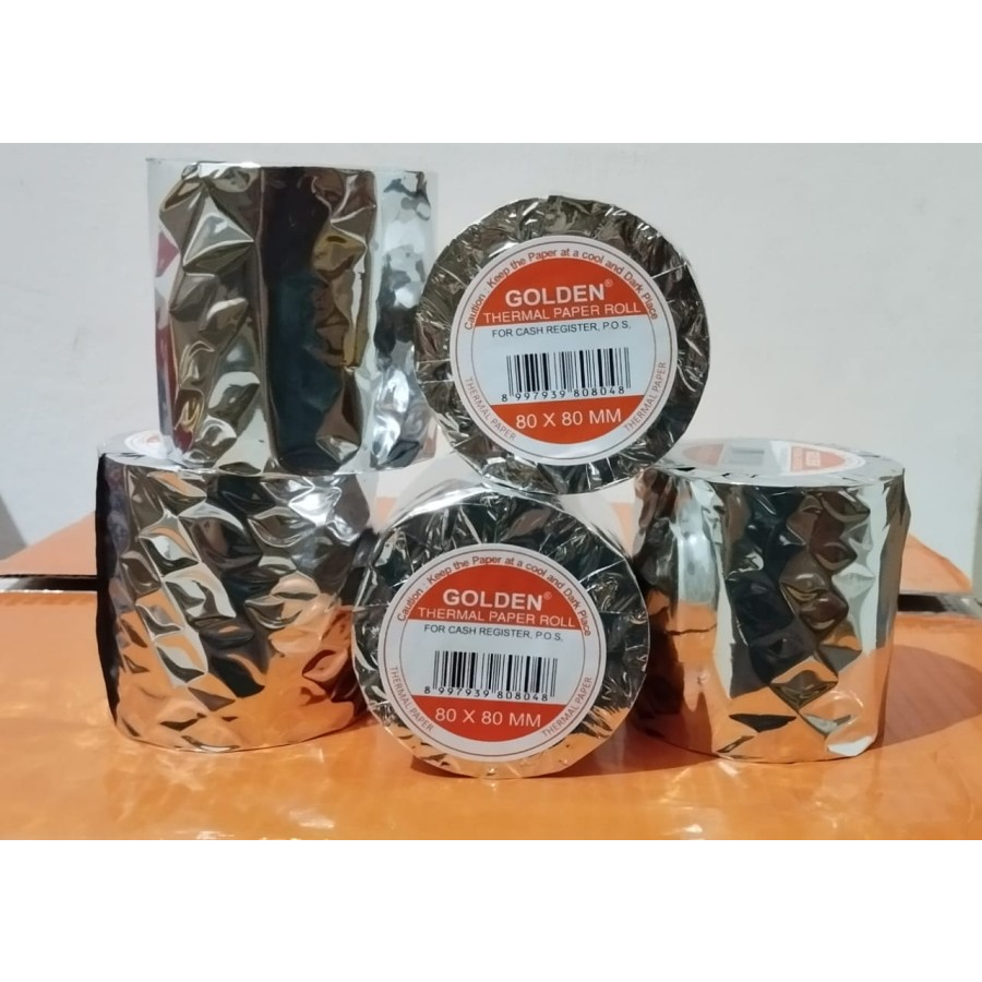 

GOLDEN Kertas Thermal 80X80 Printer thermal roll 80 X 80 mm (5 roll)