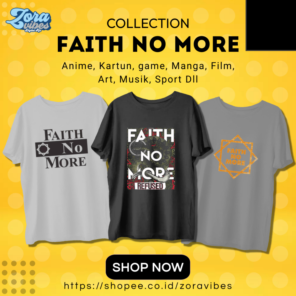 Kaos Band Tshirt FAITH NO MORE Murah