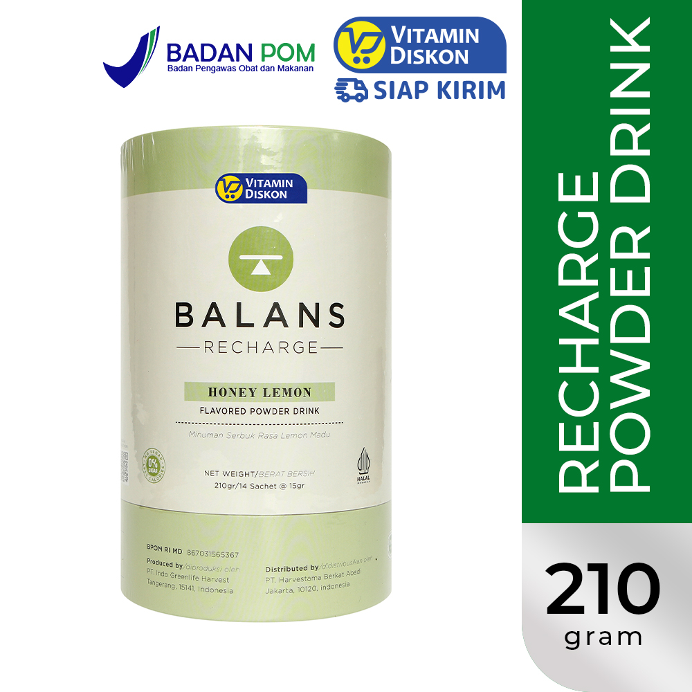 BALANS RECHARGE HONEY LEMON FIBER AND PROBIOTICS DRINK 210GR