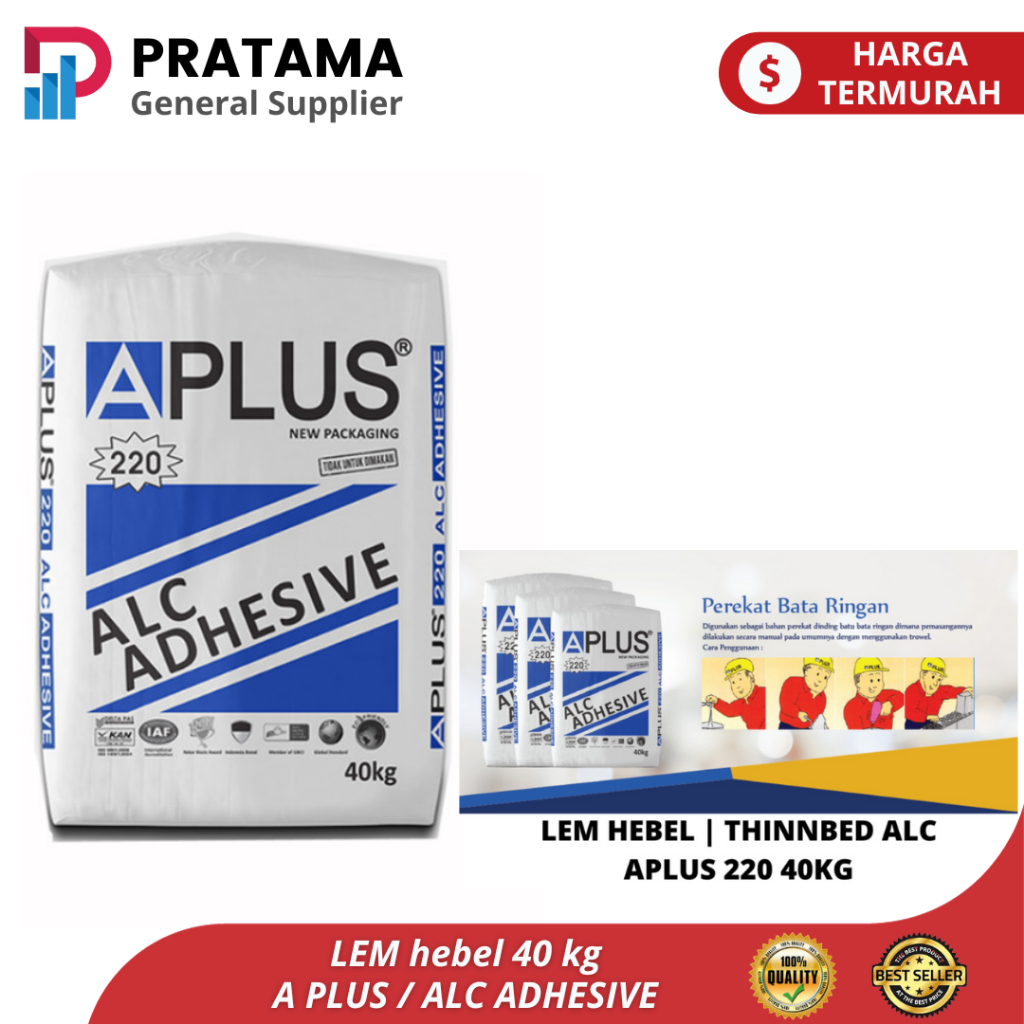 APLUS 220-ALC ADHESIVE 40 KG mortar perekat bata ringan / hebel / surabaya