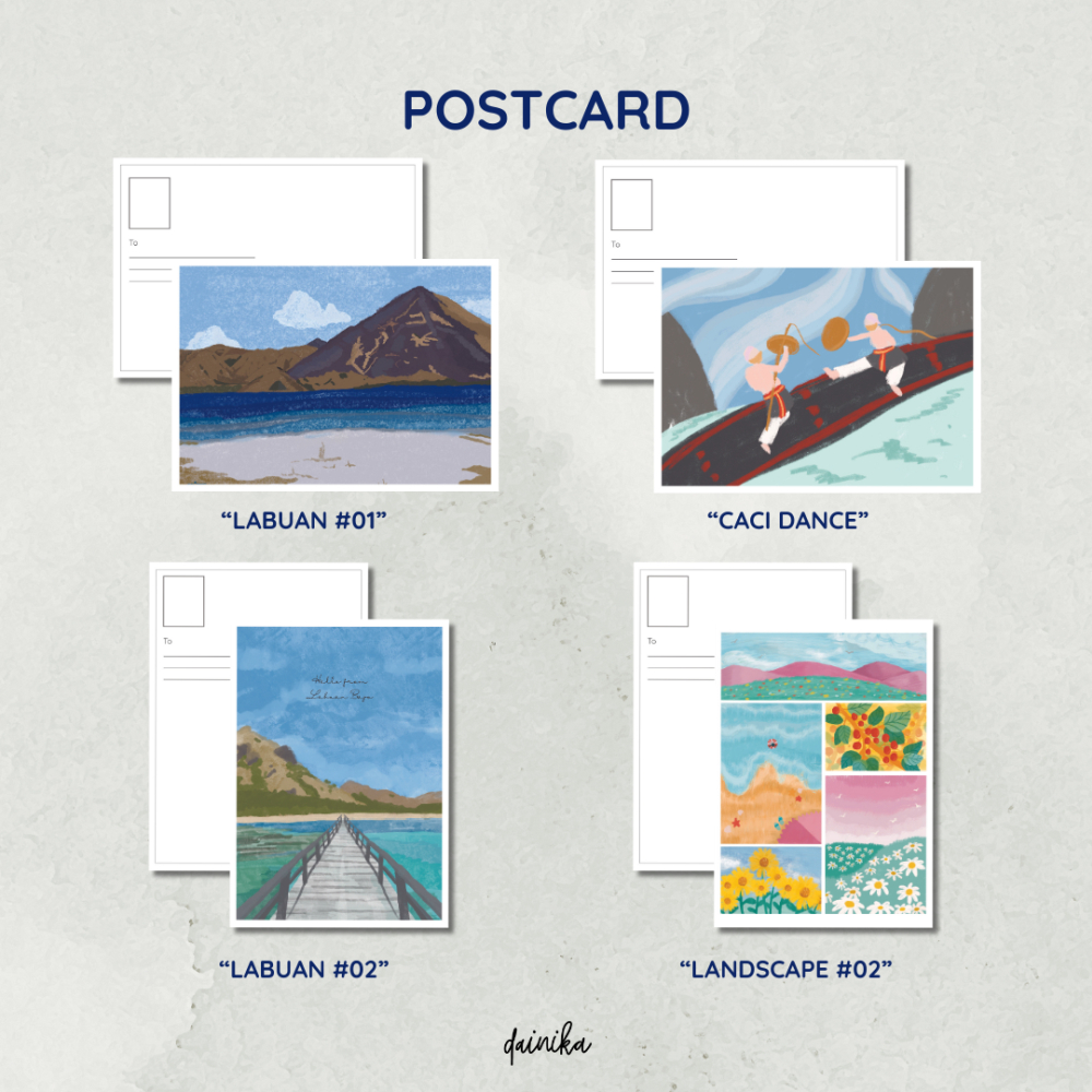 

DAINIKA STATIONERY Postcard / Kartu Pos Ilustrasi