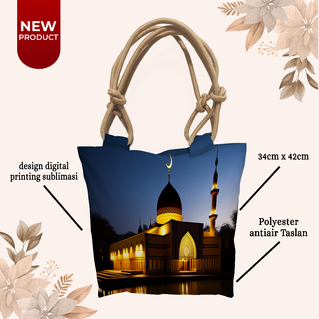 Totebag Tali Sumbu Tas Custom  Souvenir Haji Umroh dan acara lainnya