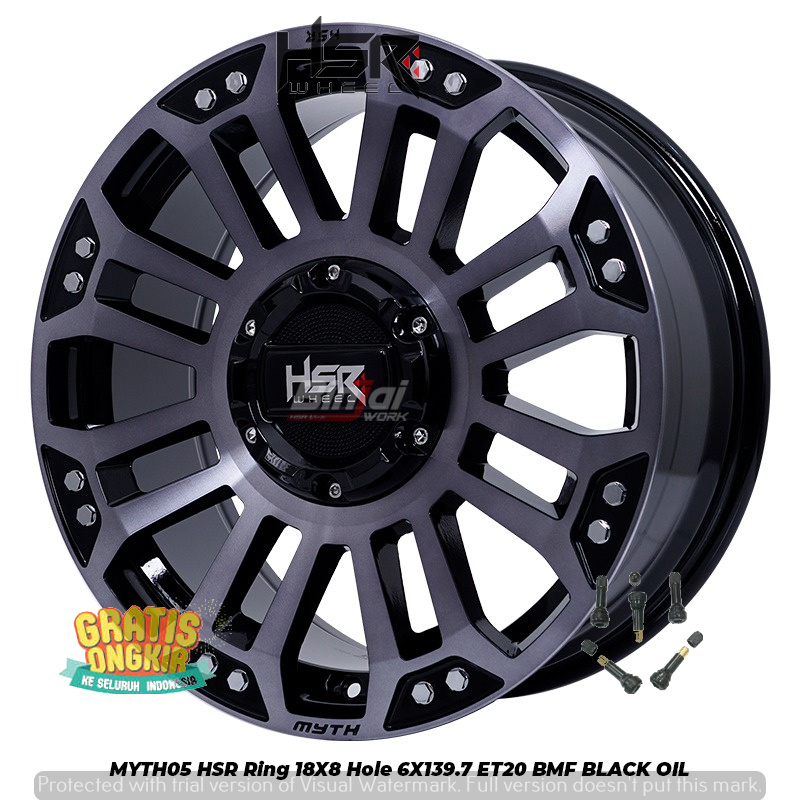 Velg mobil pajero fortuner r18 - hsr wheel - velg mobil r18 velg offroad
