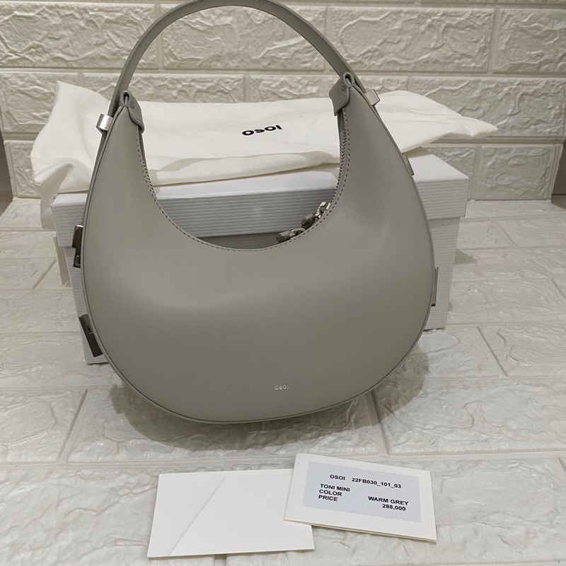 Preloved OSOI Mini Toni Bag in Warm Grey