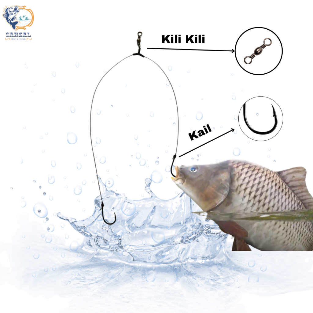 Rawe Kail Pancing Cabang 2 Cocok untuk Ikan Mas Nila Lele Gurame dan lainnya