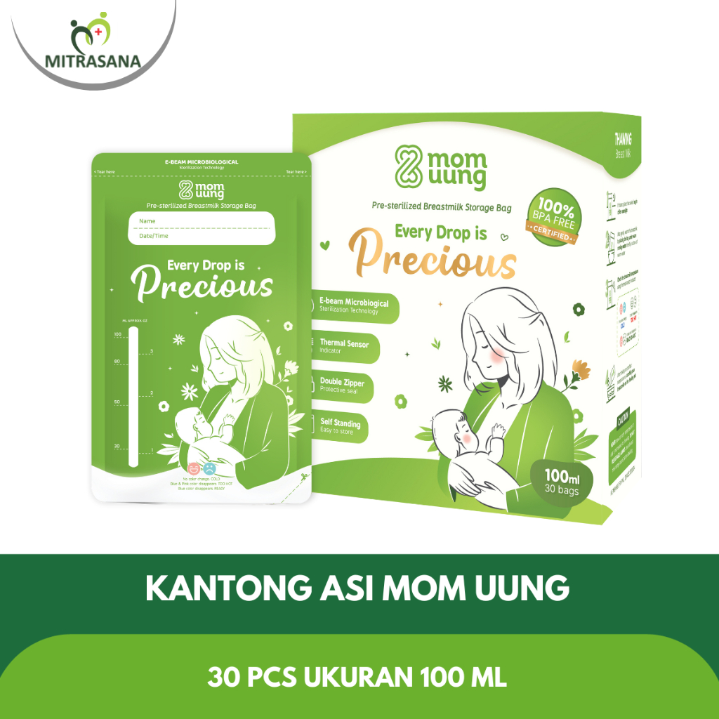 Mom Uung Pre-Sterilized Breastmilk Bag - Kantong Asi 30 pcs