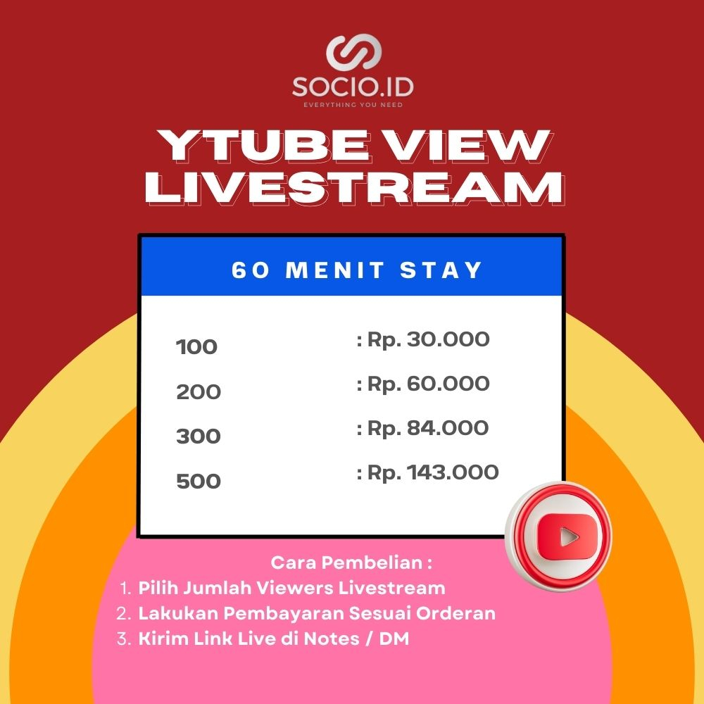 PROMO YTUBE LIVESTREAM VIEWS 60 MENIT