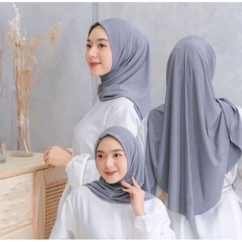 Pashmina Oval Inner Menutup Leher Bahan Kaos Rayon Super Premium.