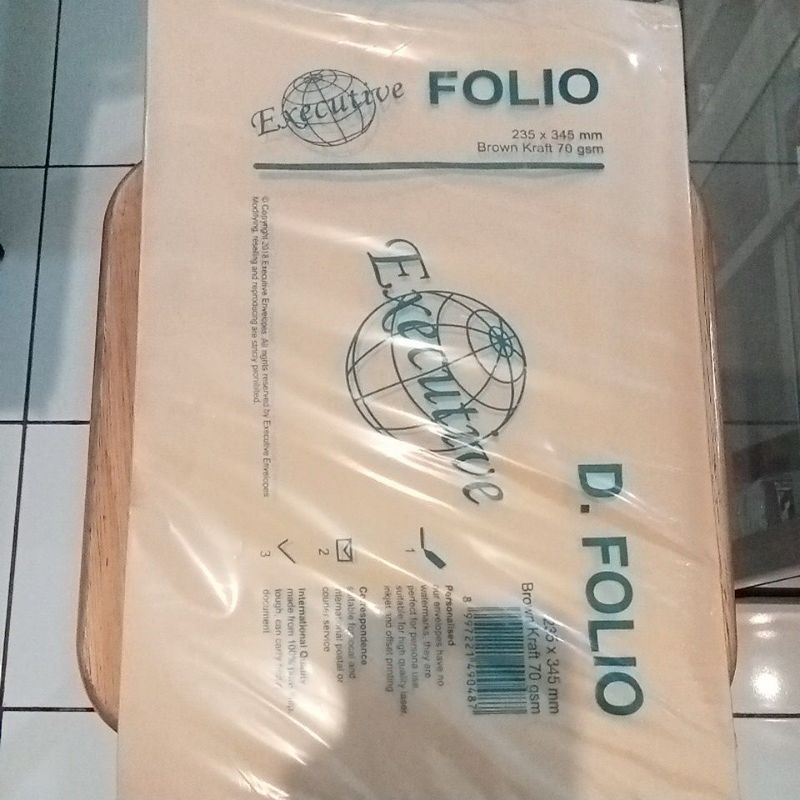 

amplop coklat ukuran folio merek executive