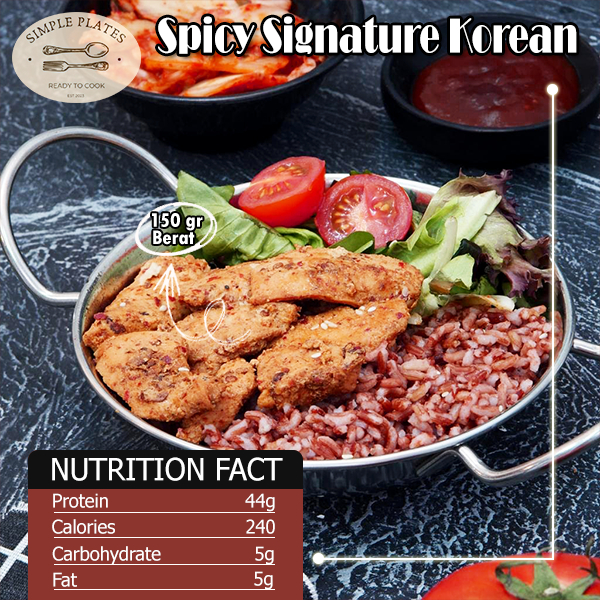 

Frozen Ayam Marinasi SPICY SIGNATURE KOREAN 150 gr Daging Dada Ayam / Chicken Marinated Siap Masak / Chicken Marinasi Bumbu Korean Spicy Signature Simple Plates