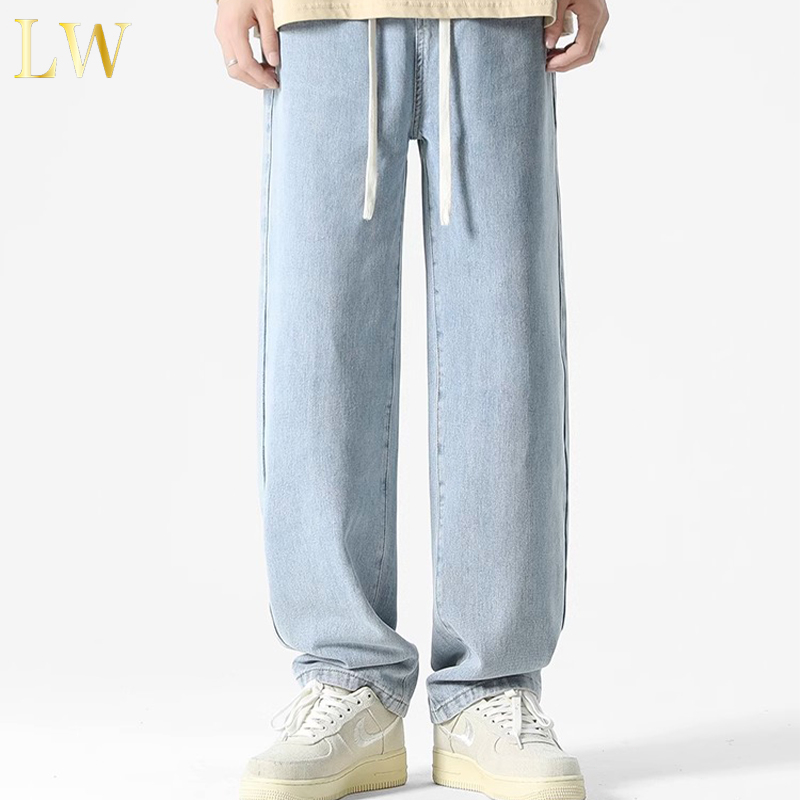 Celana jeans pria Kulot jeans Celana panjang pria korean style pria terbaru baggy jeans pria boyfrie