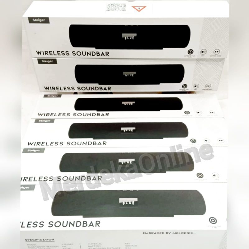 ORIGINAL WIRELESS SOUNDBAR SOUND BAR BCARE STEIGER SPEKER BLUETOOTH HP