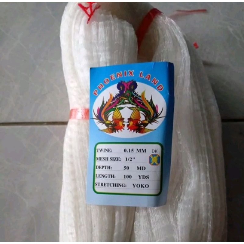 JARING IKAN KECIL JARING IKAN SEPAT WADER 1/2INC-0.15-50/100 Yoko pukat