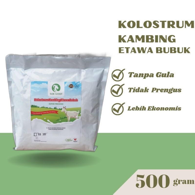 

KOLOSTRUM SUSU KAMBING ETAWA SAE GOAT PREMIU.M - COLOSTRUM 500 G