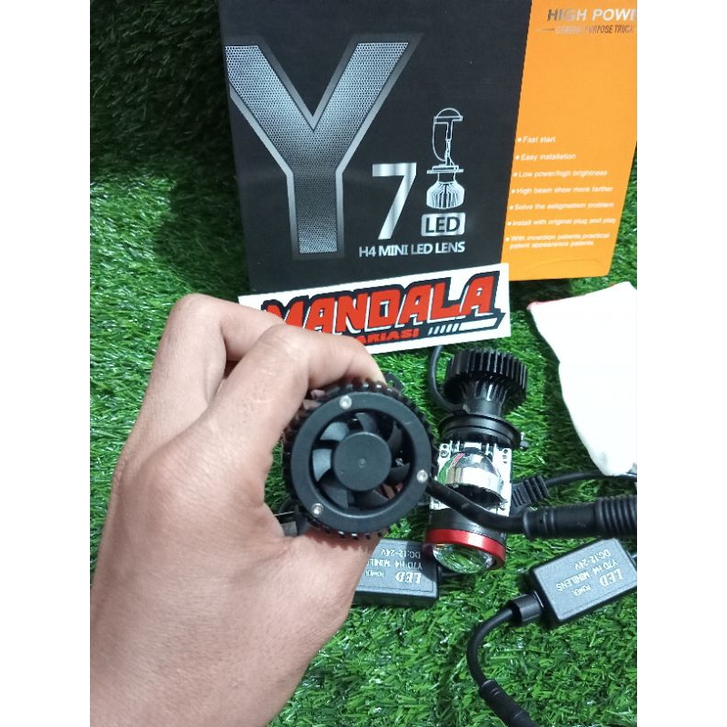 LAMPU MOBIL LED H4 MINI PROYEKTOR LED LENS LAMPU DEPAN MOBIL