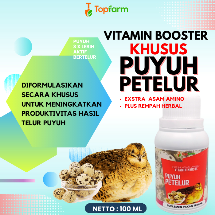 Vitamin Burung Puyuh Petelur / Vitamin Puyuh Petelur / Vitamin Untuk Puyuh Petelur / Vitamin Untuk P