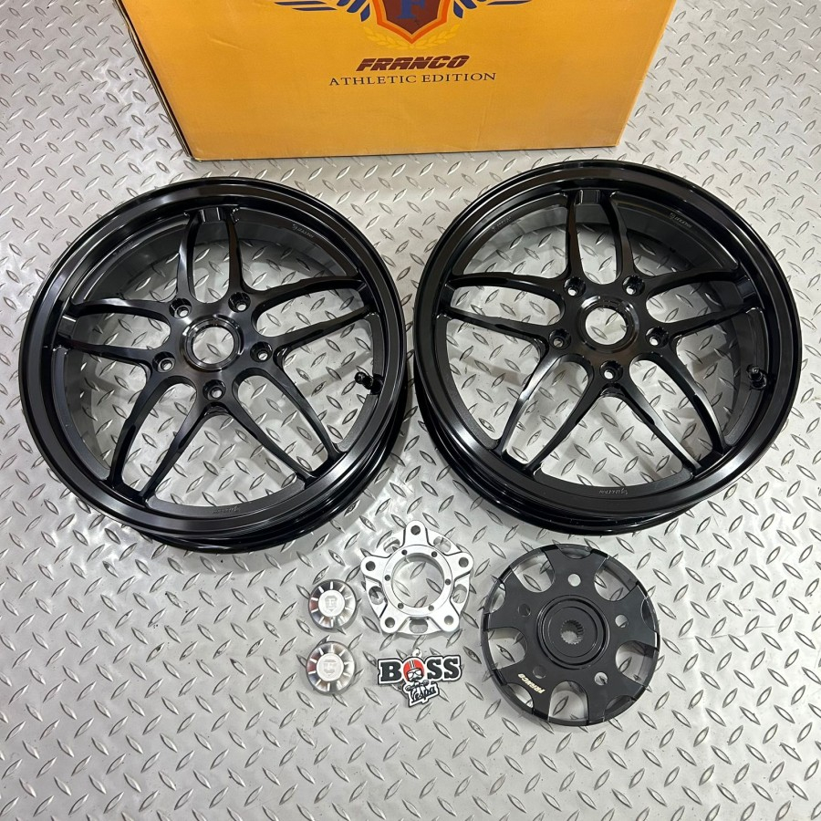 Velg FRANCO Spider Black 12" Front & Rear Vespa Sprint Prima GTS GTV