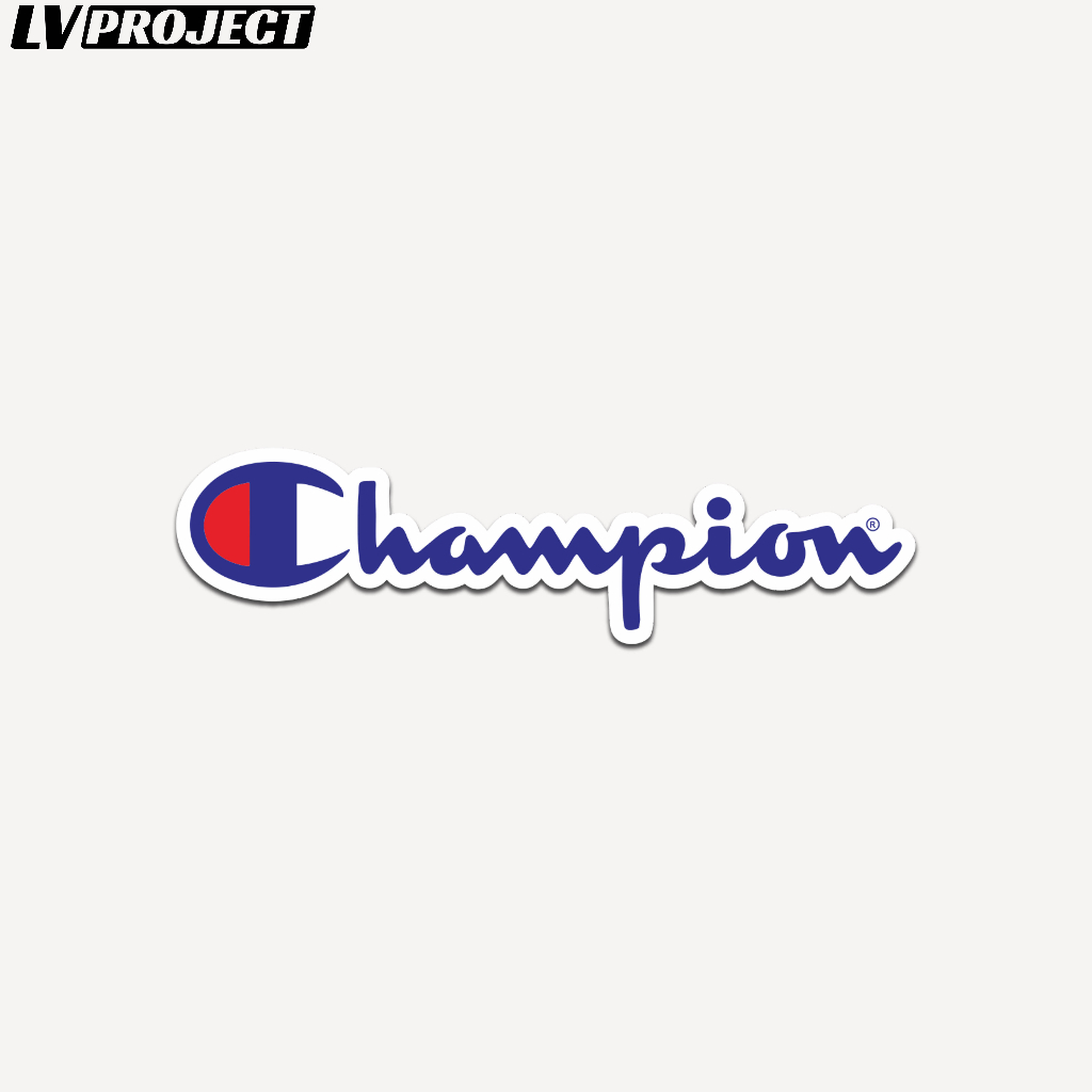 

Sticker Logo Brand Distro Champions Vinyl Glossy Stiker Helm Laptop Hp Notebook