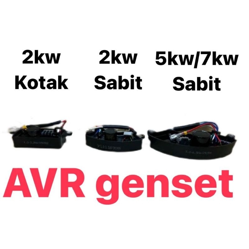 AVR generator genset  BENSIN 2kw 3kw 5kw oval / bulan sabit / kotak