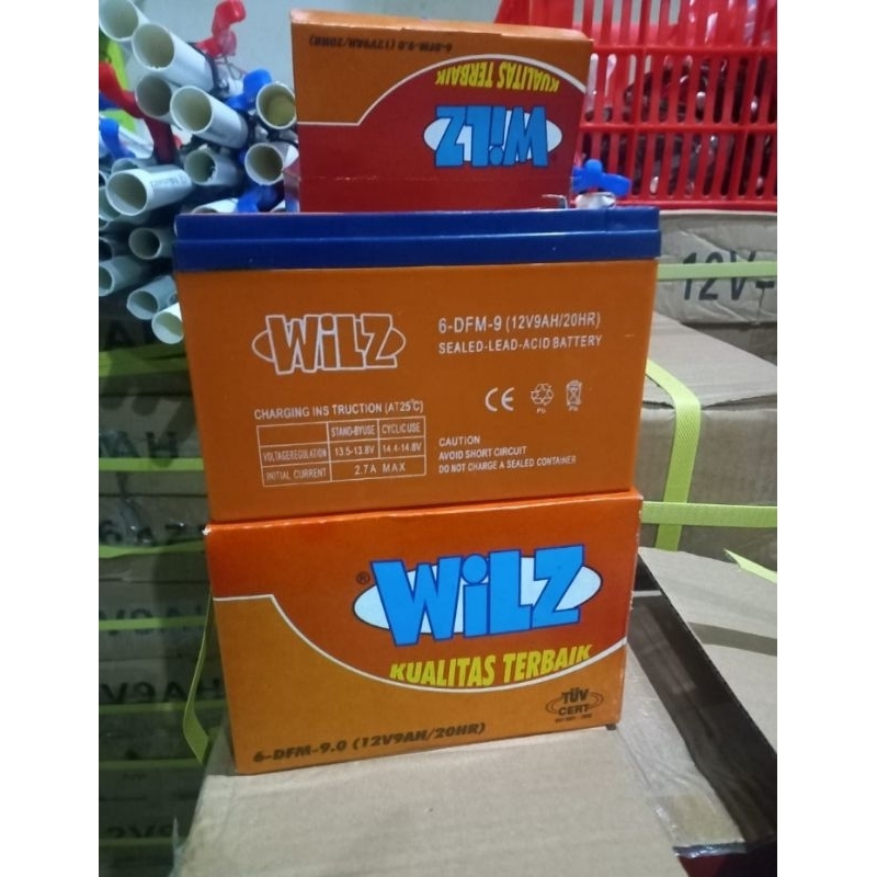 BATTERAY aki accu 12VOLT 9AMPER wilz SPRAYER /TENGKI ELEKTRIK,AKI MOTOR/SEPEDA LISTRIK