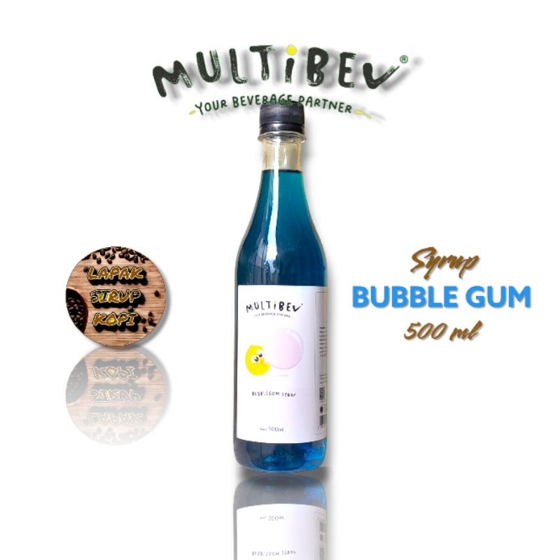 

Multibev - Bubble gum syrup multibev 500ml -Sirup minuman rasa permen