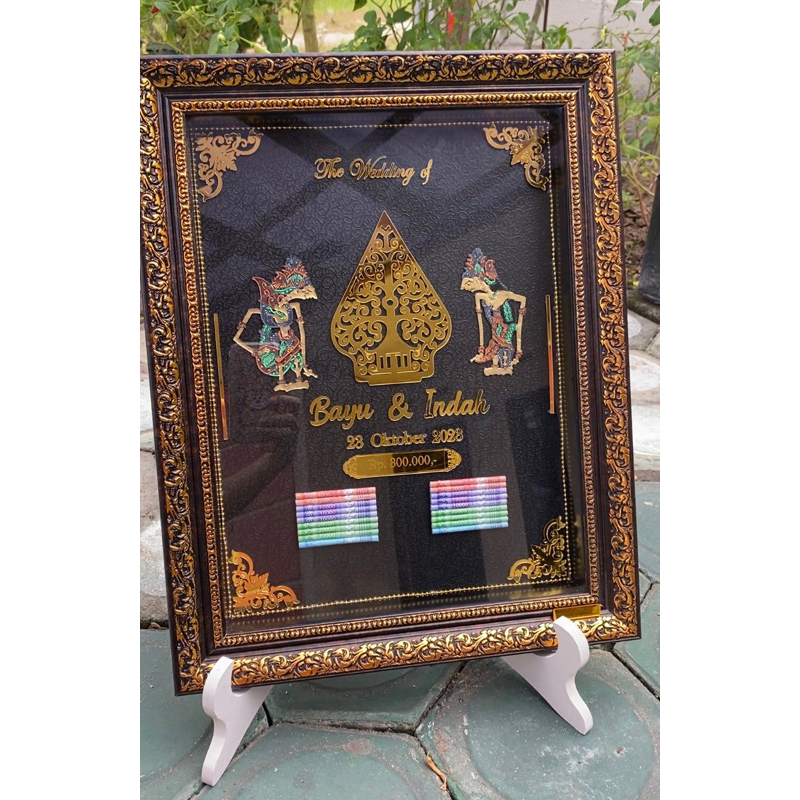 Frame Mahar Wayang Kulit | Bingkai Mahar Pernikahan Custom