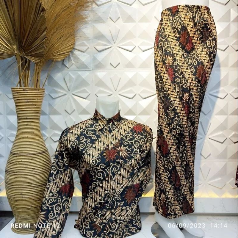 kameja batik couple/batik lengan panjang/batik atas bawah