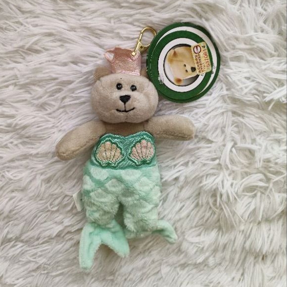 Boneka Starbucks Bearista Mermaid Anniversary Mini Bearista Keychain Bag Charm Bearista Taiwan Siren